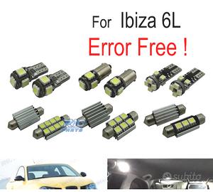 KIT 10 LAMPADE LED INTERNE PER SEAT IBIZA MK4 MK I
