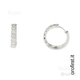 Orecchini a cerchio oro e diamanti 1,40 ct