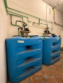 Cisterne acqua e pompe 1000l cad.