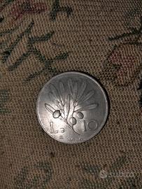 10 lire ulivo 1950