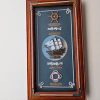 Quadro nautico veliero e nodi marinari