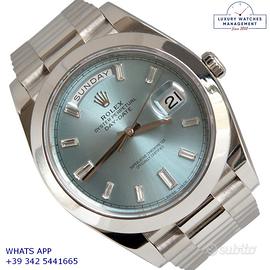 ROLEX  Day-Date 228206 Ice Blue Baguette Full Set