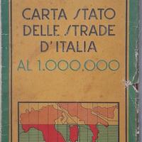 CARTA STRADALE STATO DELLE STRADE ITALIA del 1948