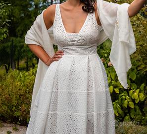 Vestito da sposa pizzo sangallo
