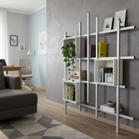 Libreria Moderna alluminio studio design parete