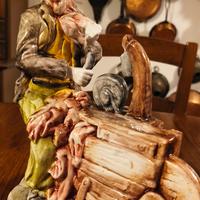 Statua Porcellana Di Capodimonte H=30 Cm E 20 Cm L