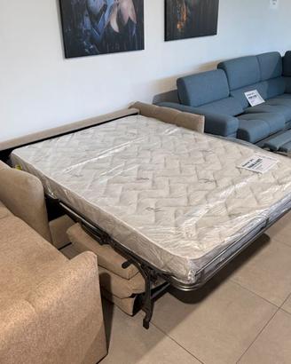 DIVANO LETTO DESIGN CON RETE E MATERASSO