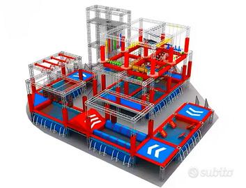 Gioco Percorso Ninja Warrior per Parchi  Avventura