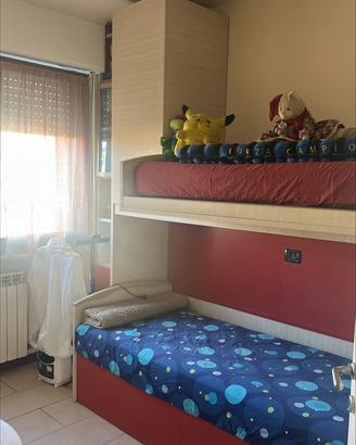 cameretta bambino con letto a ponte