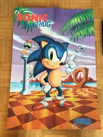 Sega Mega Drive ~ Poster Sonic originale 60x42cm