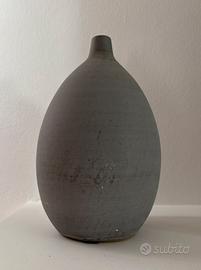 Vaso decorativo grigio antracite in ceramica