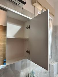 mobile da bagno con specchio e luce a led 