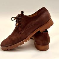 Scarpe mocassino scamosciato con suola Vibram 43