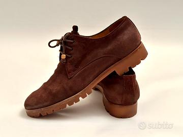 Scarpe mocassino scamosciato con suola Vibram 43