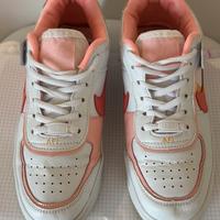 Nike air force 1 taglia 38,5 donna , bianco -rosa