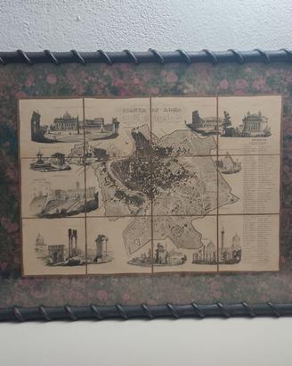 Pianta di Roma elevata ne 1868