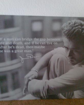 targa in metallo b/n james dean