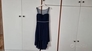 Vestito blu notte con stola taglia S/M