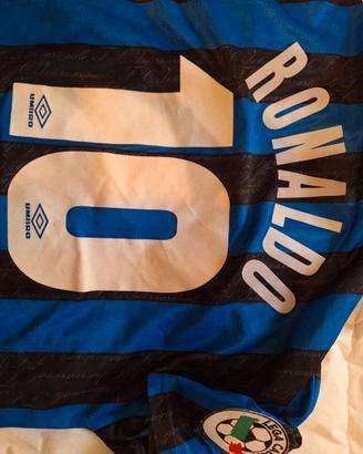 Ronaldo inter 1997/98 maglia calcio match worn