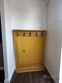 Appendiabiti vintage giallo pomelli in ceramica