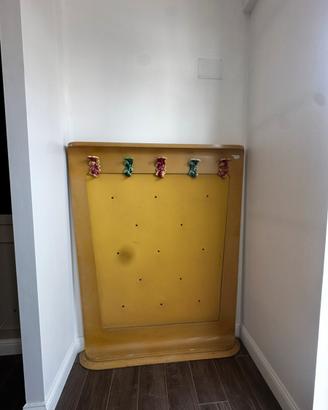 Appendiabiti vintage giallo pomelli in ceramica