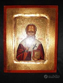 Quadro arte bizantino San Nicola pellegrino Bari