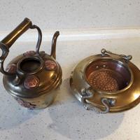 Braciere e Bollitore in rame e ottone