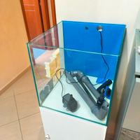 Acquario marino cubo vetro extrachiaro.