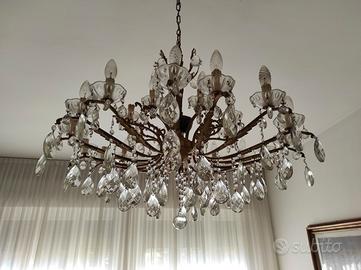 Lampadario Ottone con gocce