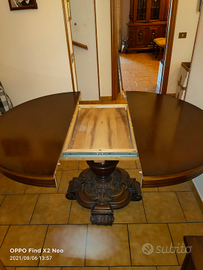 Tavolo in noce allungabile rotondo