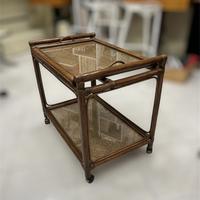 Tavolino Carrello Bar In Bambù Paglia di Vienna