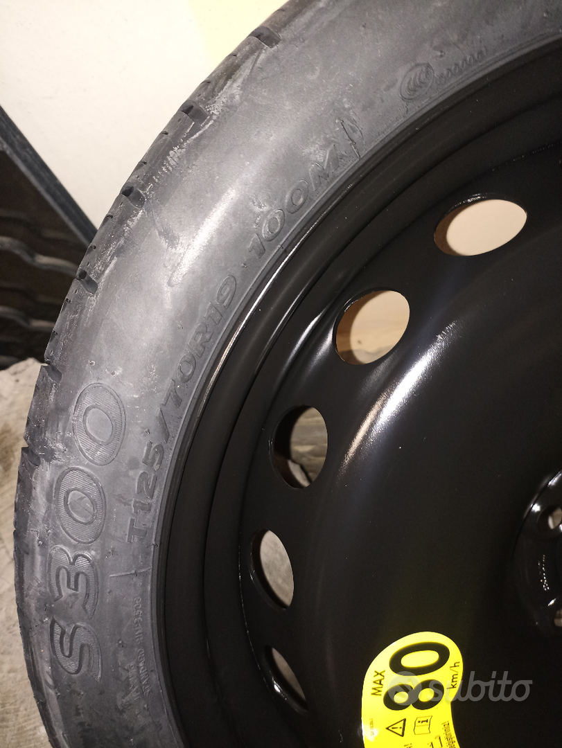 Kit Ruota Di Scorta Per Fiat Panda E 500 – Completo Di Cric, Chiave E Accessori