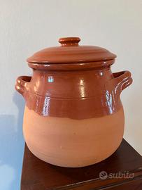 Pignatta in Terracotta Artigianale con Coperchio