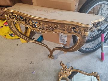 Consolle stile veneziano ingresso specchio