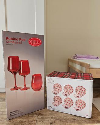 Set tavola Natale, piatti e bicchieri nuovi!