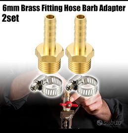 2 tubi flessibili maschio / 2 fascette