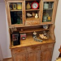 CREDENZA VETRINETTA LEGNO NATURALE STILE COUNTRY