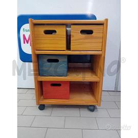 MOBILETTO ROTELLE CON CASSETTINI COLOR