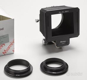 Mamiya 645 bellows lens hood + 150-210-300 Mask