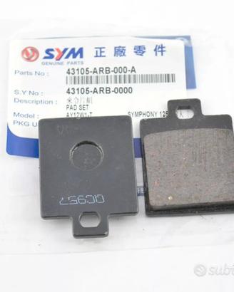 COPPIA PASTIGLIE FRENO POSTERIORE ORIGINALI SYM SY