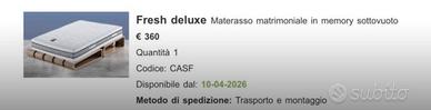 Materasso matrimoniale Mondo Convenienza