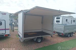 Rimorchio furgonato apribile 3 lati
