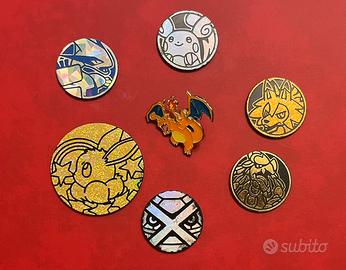 Set Pokémon vintage spilla Charizard con 7 monete