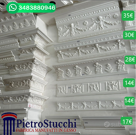 gole cornici gesso soffitto e parete angeli gypso