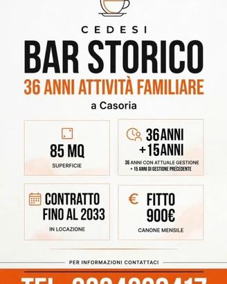 Si Cede Bar Storico