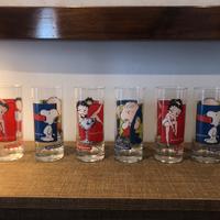 Bicchieri da collezione Peanuts e Betty Boop