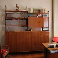 Libreria "svedese" con letto singolo a scomparsa