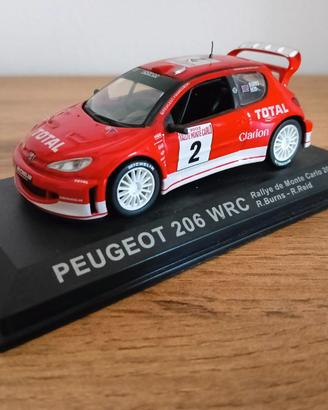 1/43 Peugeot 206 WRC Burns Reid Rallye Montecarlo 
