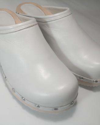 scarpe uomo zoccoli bianchi taglia 42 