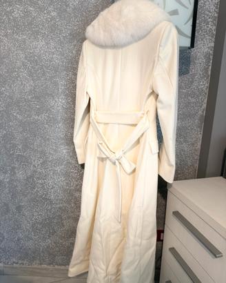 Cappotto invernale di donna in lana con pelliccia